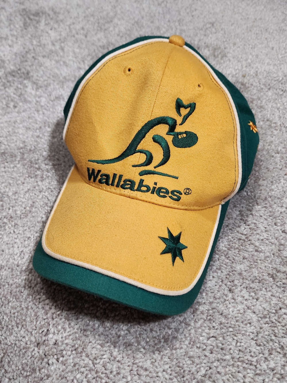 Australian Rugby Wallabies Green & Gold Cotton One Size Cap Hat